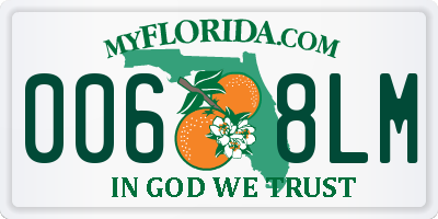 FL license plate 0068LM