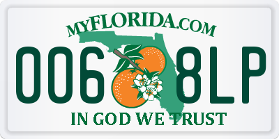 FL license plate 0068LP