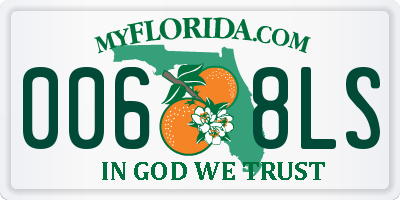 FL license plate 0068LS