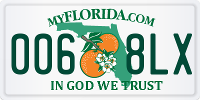 FL license plate 0068LX
