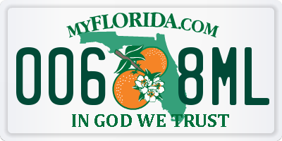 FL license plate 0068ML