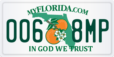FL license plate 0068MP