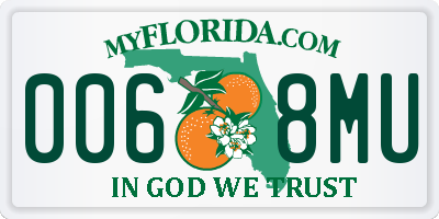 FL license plate 0068MU