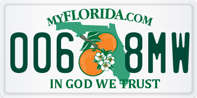 FL license plate 0068MW