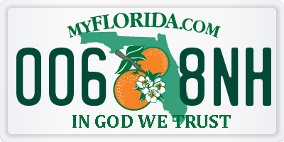 FL license plate 0068NH