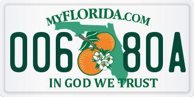 FL license plate 0068OA