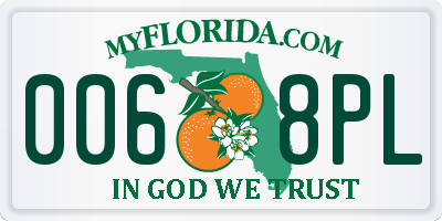 FL license plate 0068PL
