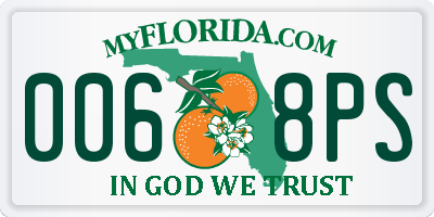 FL license plate 0068PS