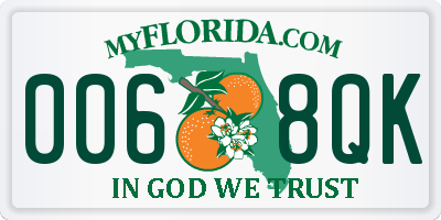 FL license plate 0068QK