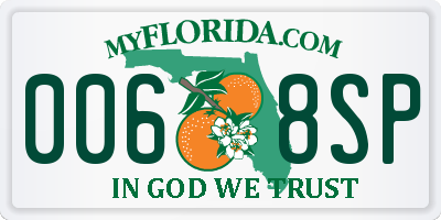FL license plate 0068SP