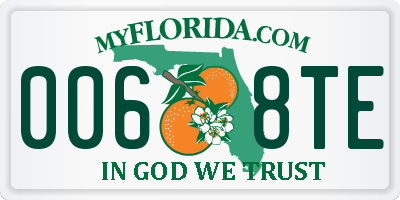 FL license plate 0068TE