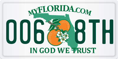 FL license plate 0068TH
