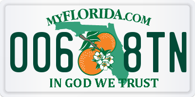 FL license plate 0068TN