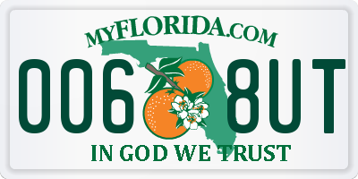 FL license plate 0068UT