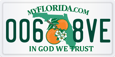 FL license plate 0068VE