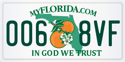 FL license plate 0068VF