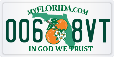 FL license plate 0068VT