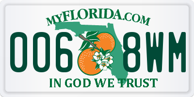 FL license plate 0068WM