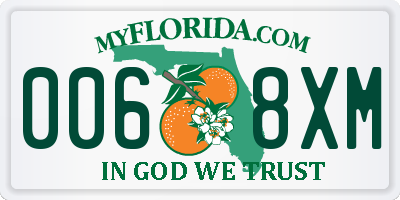 FL license plate 0068XM