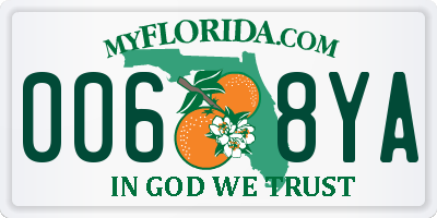 FL license plate 0068YA