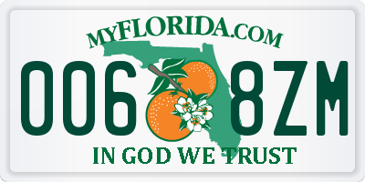 FL license plate 0068ZM