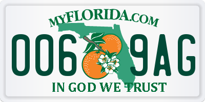 FL license plate 0069AG