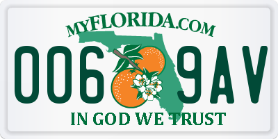 FL license plate 0069AV