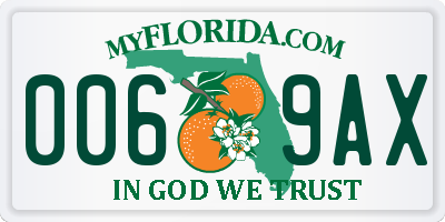 FL license plate 0069AX