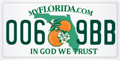 FL license plate 0069BB