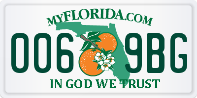 FL license plate 0069BG
