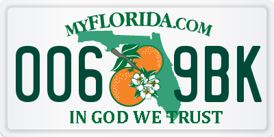 FL license plate 0069BK