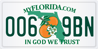 FL license plate 0069BN
