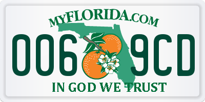 FL license plate 0069CD