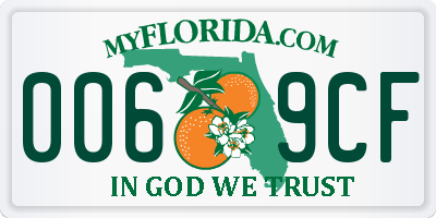 FL license plate 0069CF