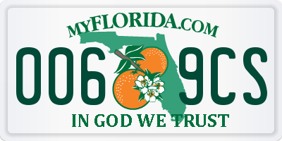 FL license plate 0069CS