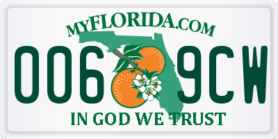 FL license plate 0069CW