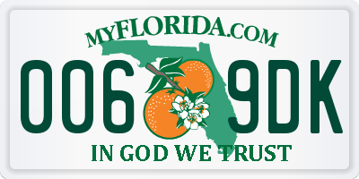 FL license plate 0069DK