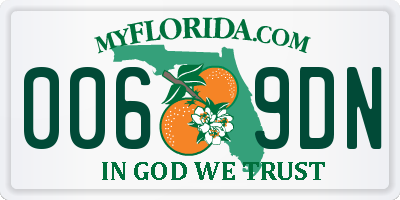 FL license plate 0069DN