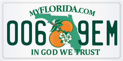 FL license plate 0069EM