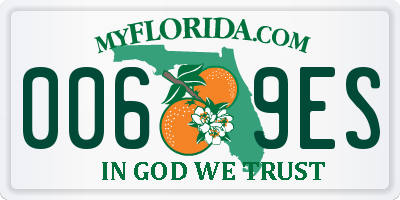 FL license plate 0069ES