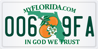 FL license plate 0069FA
