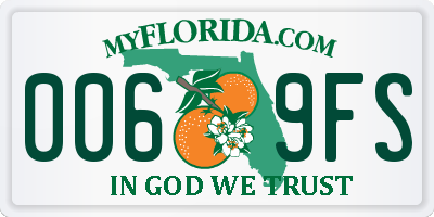 FL license plate 0069FS