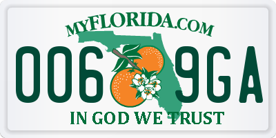 FL license plate 0069GA