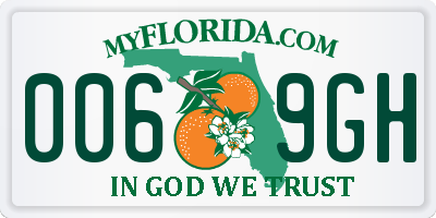 FL license plate 0069GH