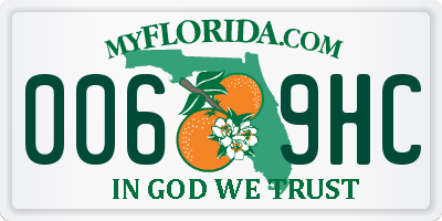 FL license plate 0069HC