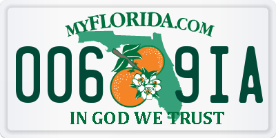 FL license plate 0069IA