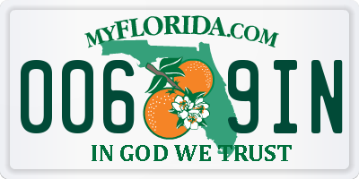 FL license plate 0069IN