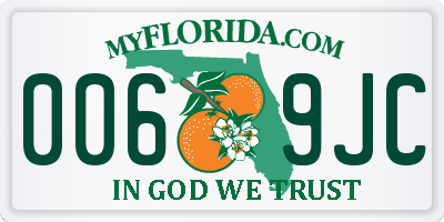 FL license plate 0069JC