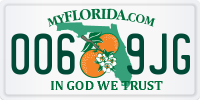 FL license plate 0069JG