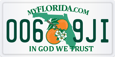 FL license plate 0069JI